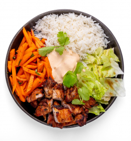Grilled chicken burrito bowl